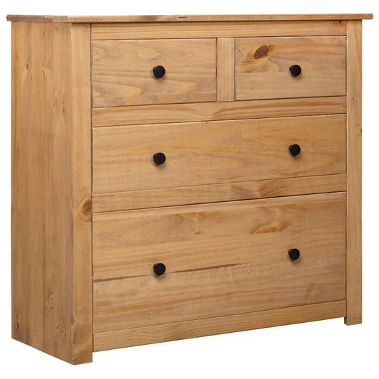 Sideboard Drawer Cupboard for Bedroom Storage Cabinet Pine Panama Range - 31.5 x 15.7 x 32.7