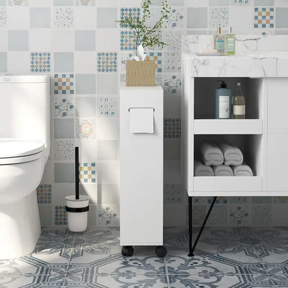 Small Bathroom Storage Cabinet with Paper Holes