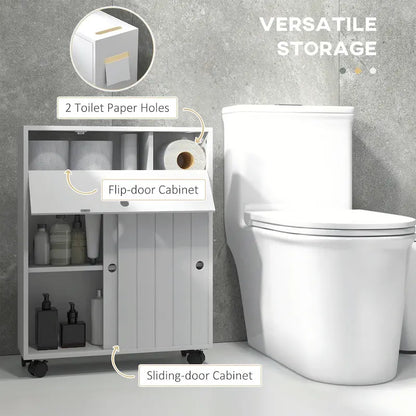 Small Bathroom Storage Cabinet with Paper Holes