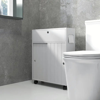 Small Bathroom Storage Cabinet with Paper Holes