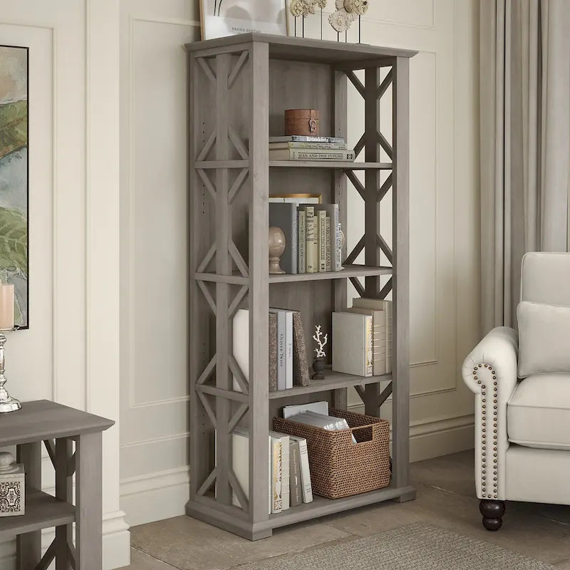 Homestead 4 Shelf Farmhouse Bookcase by  