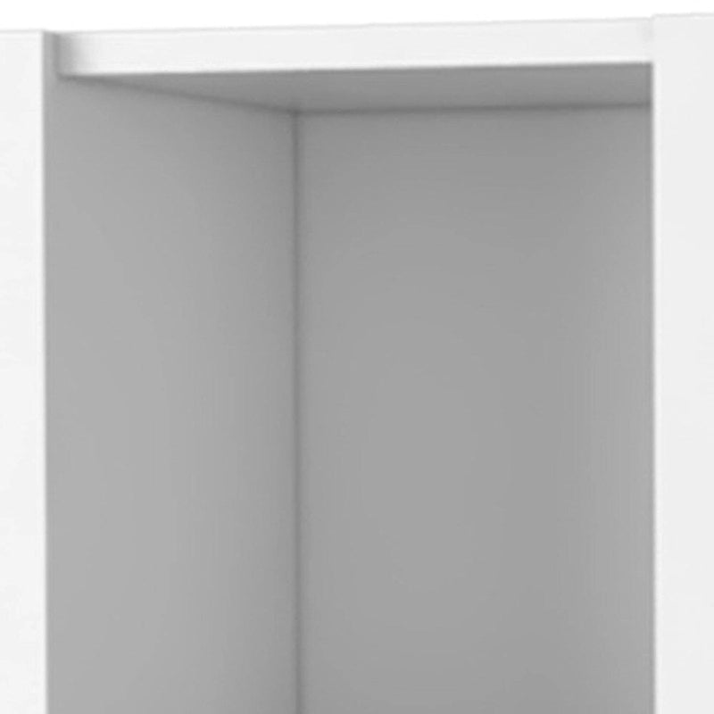 59 White Wood Wall Mounted Accent Cabinet With Four Doors