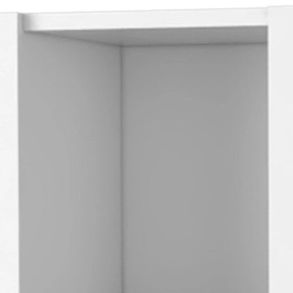 59 White Wood Wall Mounted Accent Cabinet With Four Doors