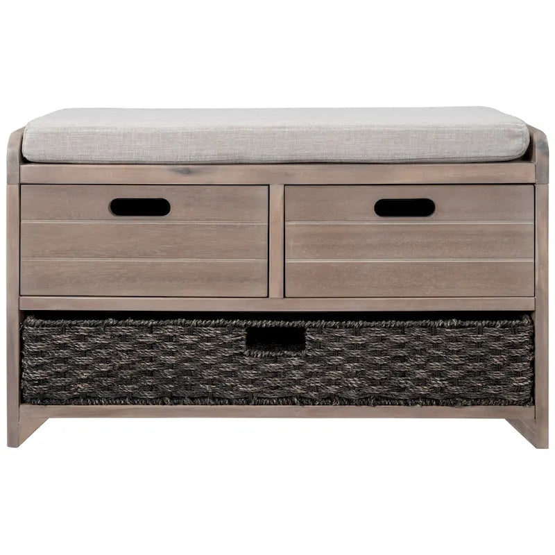 Storage Bench with Removable Basket and 2 Drawers