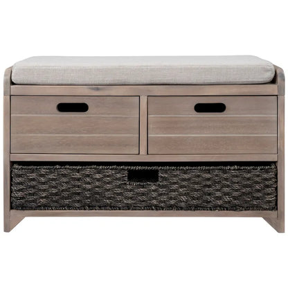 Storage Bench with Removable Basket and 2 Drawers