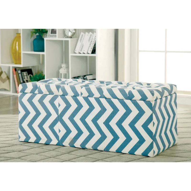 Gede Contemporary Fabric Tufted Life-top Storage Bench by  