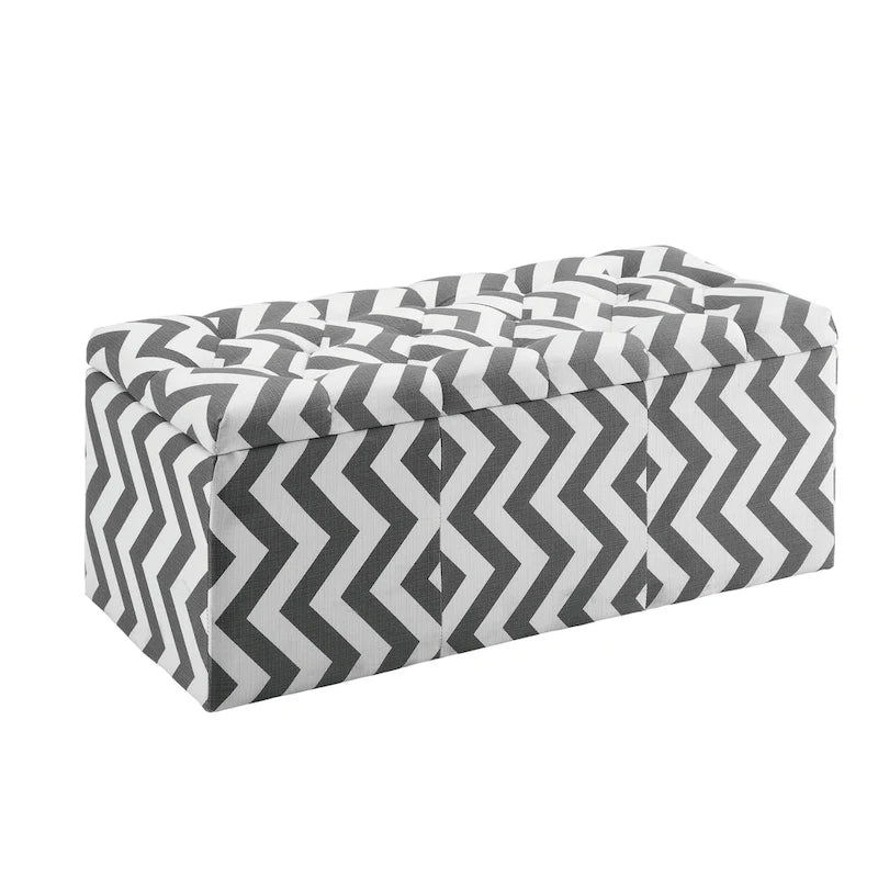 Gede Contemporary Fabric Tufted Life-top Storage Bench by