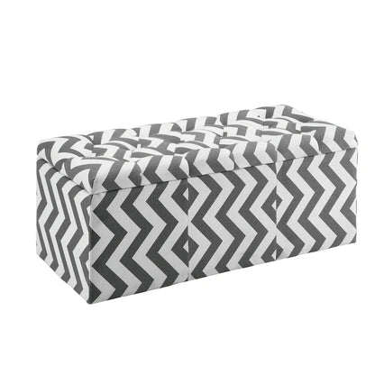 Gede Contemporary Fabric Tufted Life-top Storage Bench by