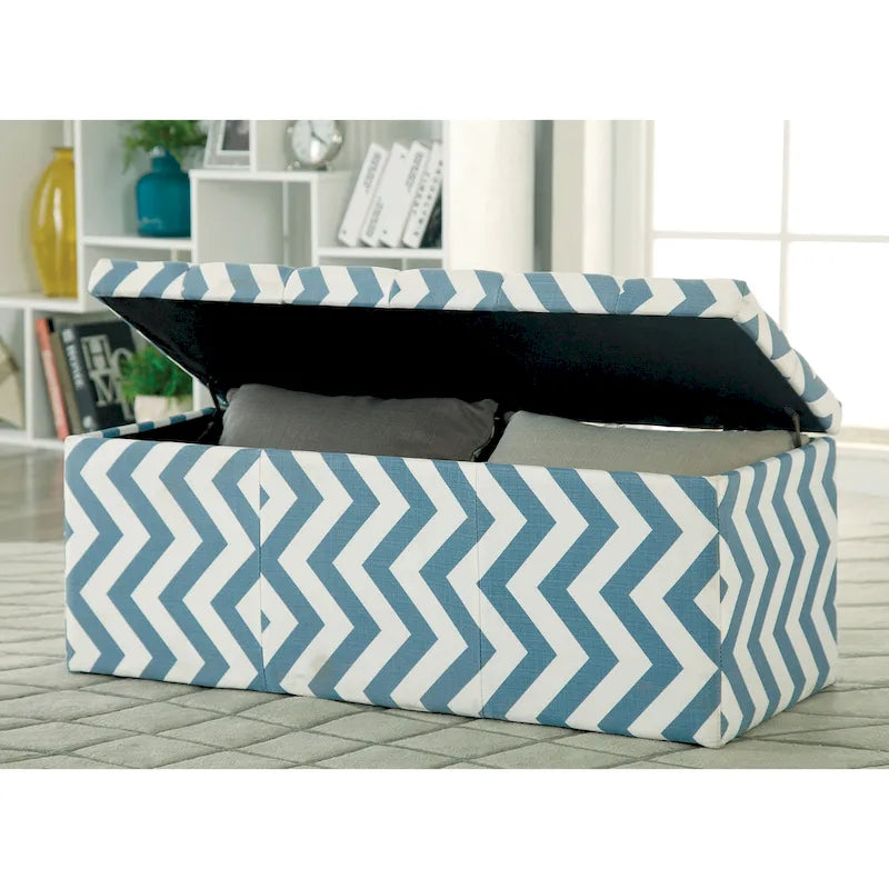 Gede Contemporary Fabric Tufted Life-top Storage Bench by