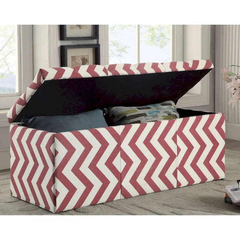 Gede Contemporary Fabric Tufted Life-top Storage Bench by