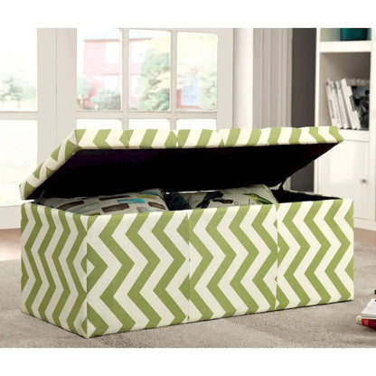 Gede Contemporary Fabric Tufted Life-top Storage Bench by