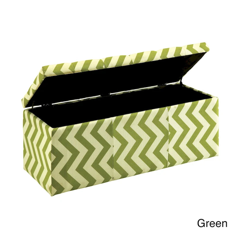 Gede Contemporary Fabric Tufted Life-top Storage Bench by