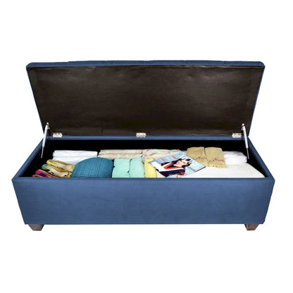 Diamond Tufted OBSESSION Linen Storage Bench