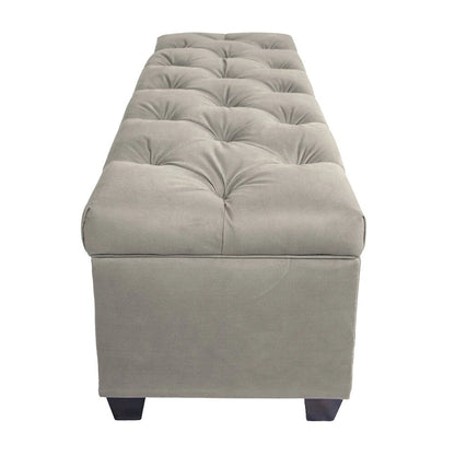 Diamond Tufted OBSESSION Linen Storage Bench