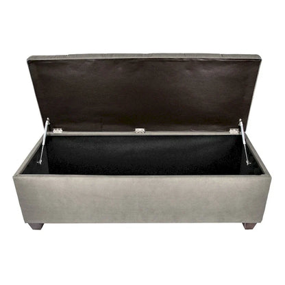 Diamond Tufted OBSESSION Linen Storage Bench
