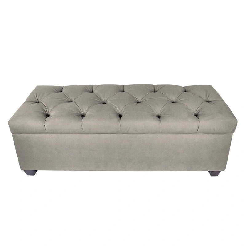 Diamond Tufted OBSESSION Linen Storage Bench