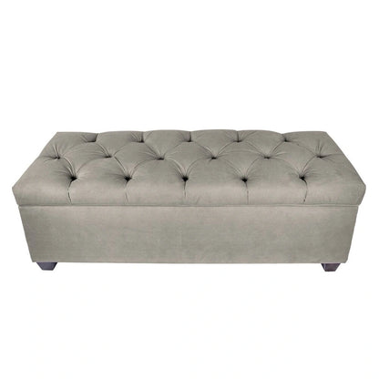 Diamond Tufted OBSESSION Linen Storage Bench