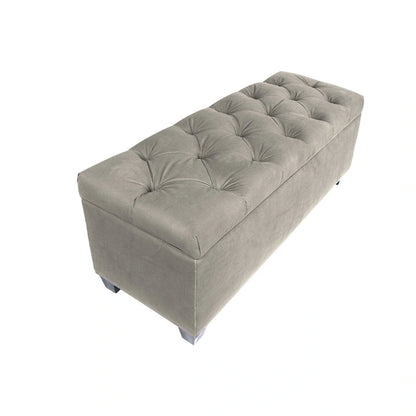 Diamond Tufted OBSESSION Linen Storage Bench