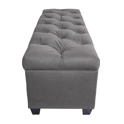 Diamond Tufted OBSESSION Linen Storage Bench
