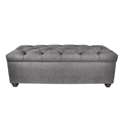 Diamond Tufted OBSESSION Linen Storage Bench