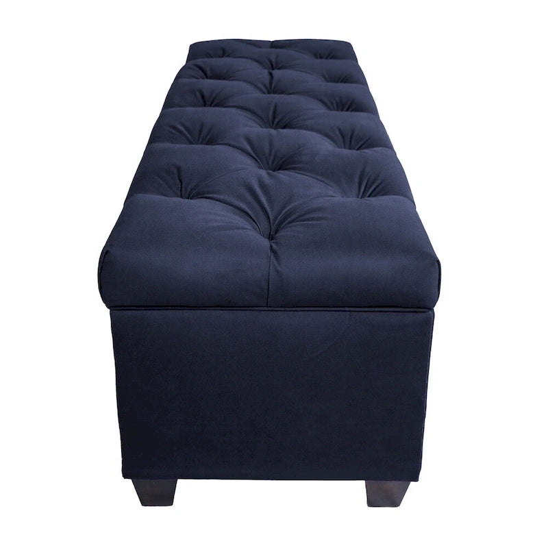 Diamond Tufted OBSESSION Linen Storage Bench