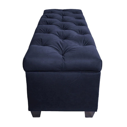 Diamond Tufted OBSESSION Linen Storage Bench
