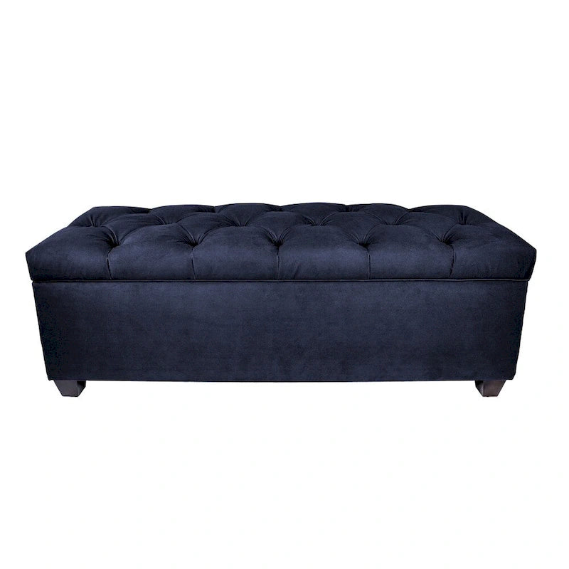 Diamond Tufted OBSESSION Linen Storage Bench