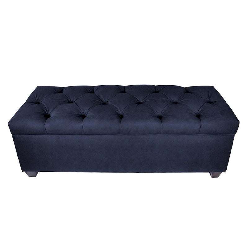 Diamond Tufted OBSESSION Linen Storage Bench