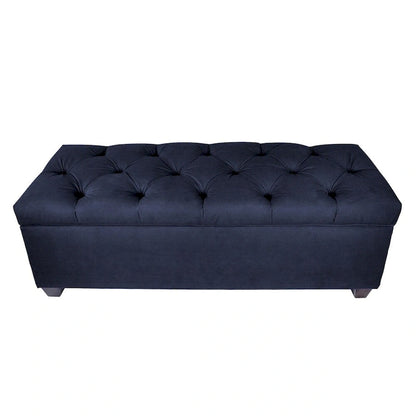 Diamond Tufted OBSESSION Linen Storage Bench