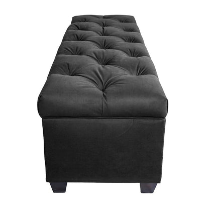 Diamond Tufted OBSESSION Linen Storage Bench