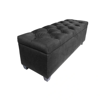 Diamond Tufted OBSESSION Linen Storage Bench