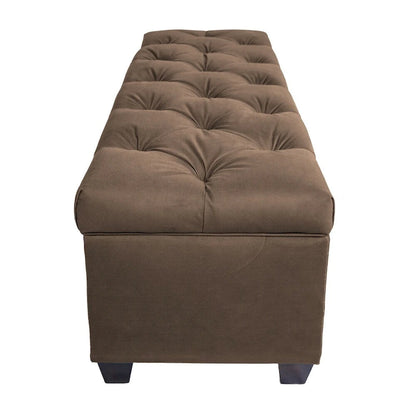 Diamond Tufted OBSESSION Linen Storage Bench