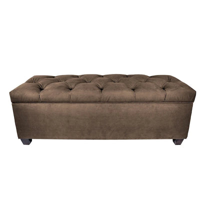 Diamond Tufted OBSESSION Linen Storage Bench