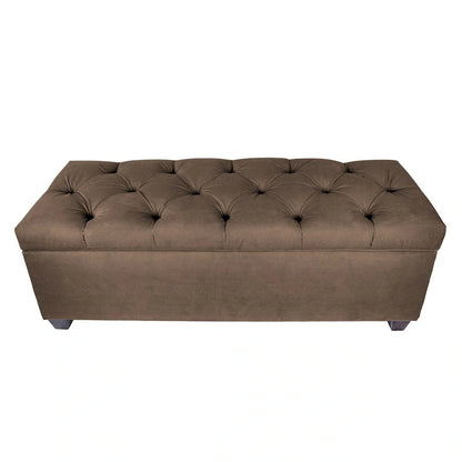 Diamond Tufted OBSESSION Linen Storage Bench