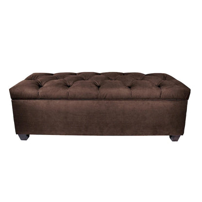Diamond Tufted OBSESSION Linen Storage Bench