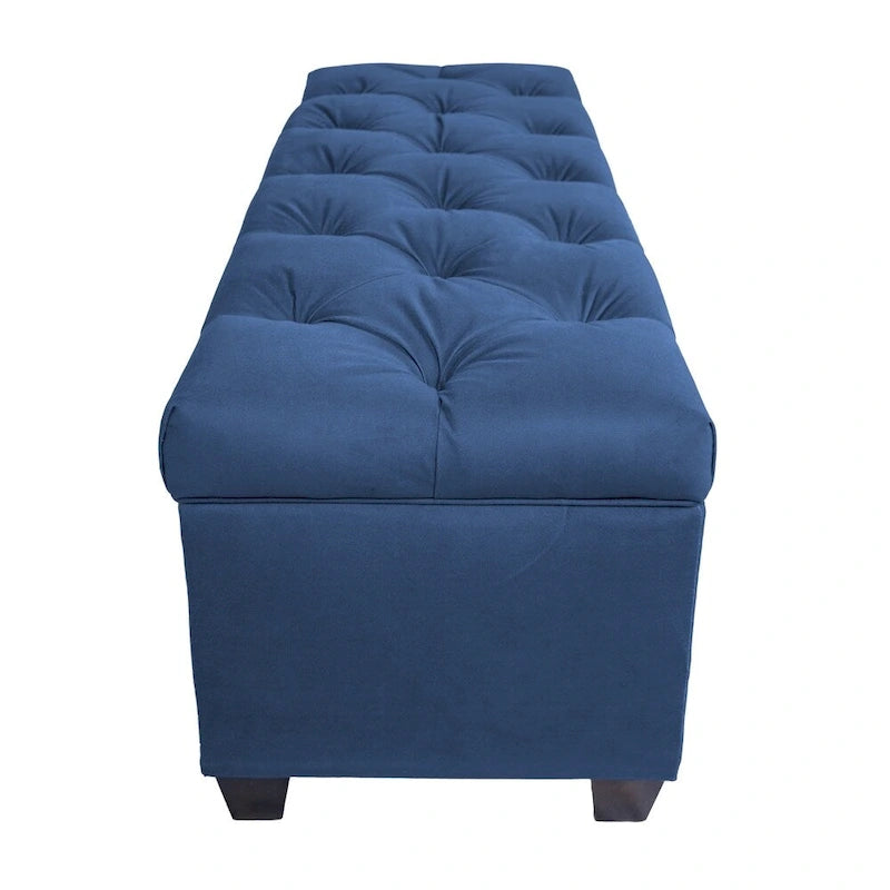 Diamond Tufted OBSESSION Linen Storage Bench