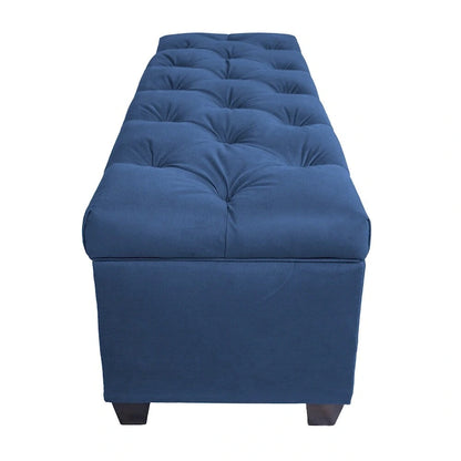 Diamond Tufted OBSESSION Linen Storage Bench
