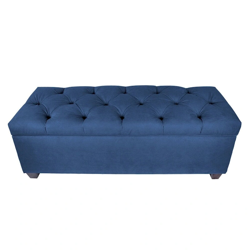 Diamond Tufted OBSESSION Linen Storage Bench