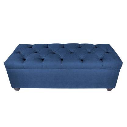 Diamond Tufted OBSESSION Linen Storage Bench