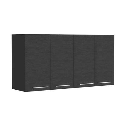 Aztec 2-Piece Kitchen Set with Wall Cabinet and Utility Sink Cabinet, Black/White