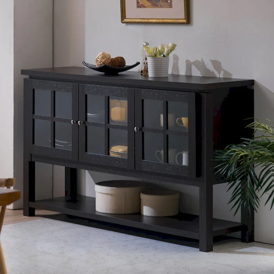 Modern Farmhouse 59 Windowpane Cabinet Buffet by