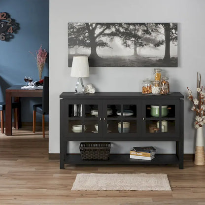 Modern Farmhouse 59 Windowpane Cabinet Buffet by