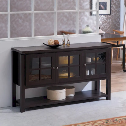 Modern Farmhouse 59 Windowpane Cabinet Buffet by