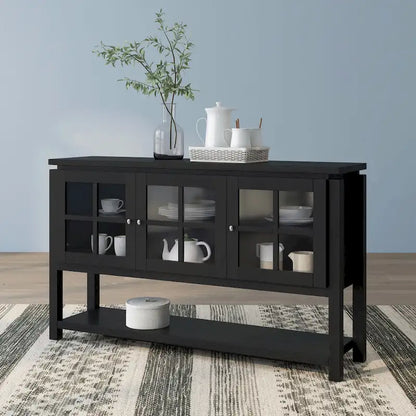 Modern Farmhouse 59 Windowpane Cabinet Buffet by