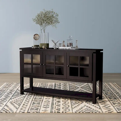 Modern Farmhouse 59 Windowpane Cabinet Buffet by