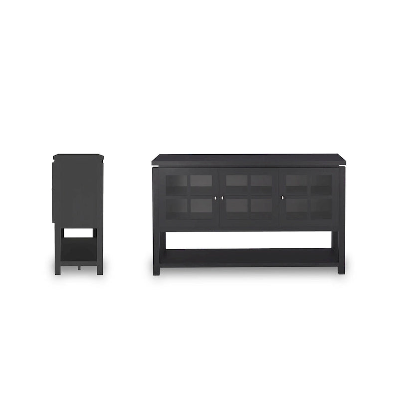 Modern Farmhouse 59 Windowpane Cabinet Buffet by