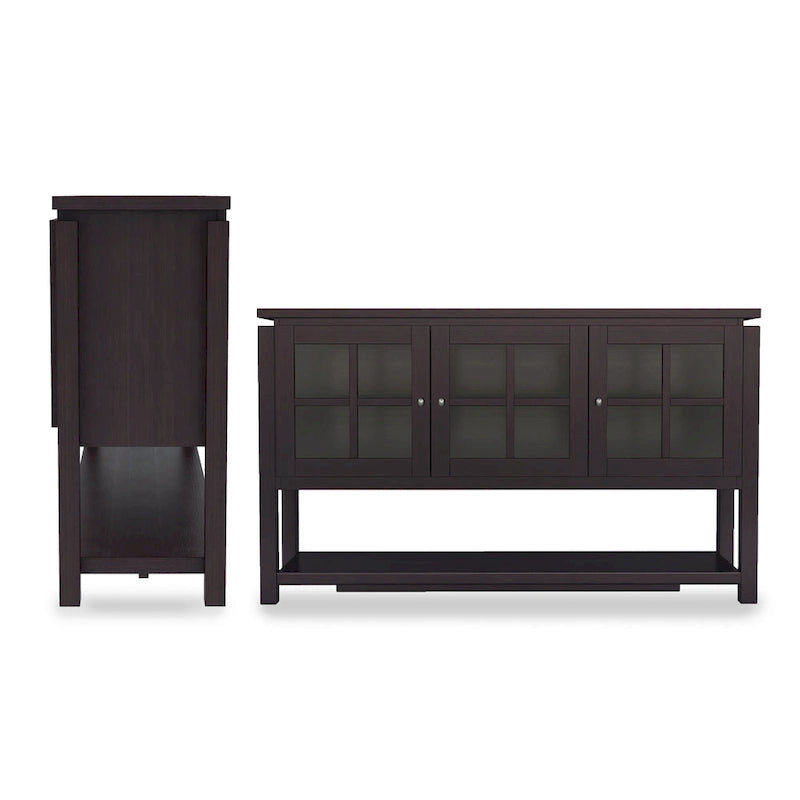 Modern Farmhouse 59 Windowpane Cabinet Buffet by