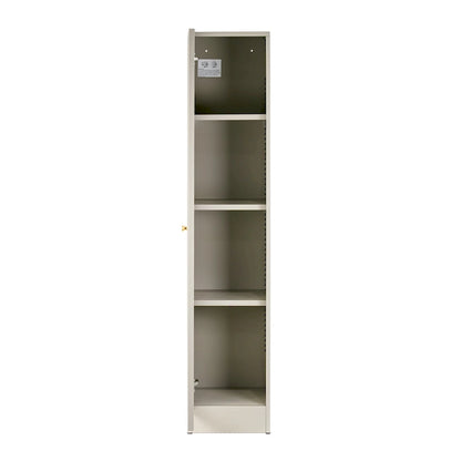 Avila 59-Inch Grey Metal Cabinet with Clear Door