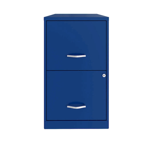 18in. 2 Drawer Metal File Cabinet, Classic Blue