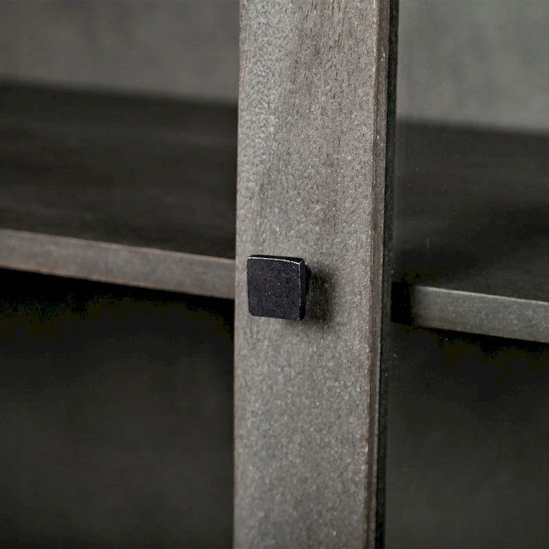 Ba ett Dark Grey Solid Wood Display Cabinet